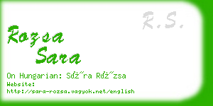 rozsa sara business card